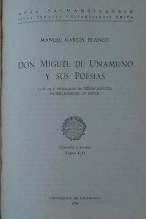 Don Miguel de Unamuno y sus poesías